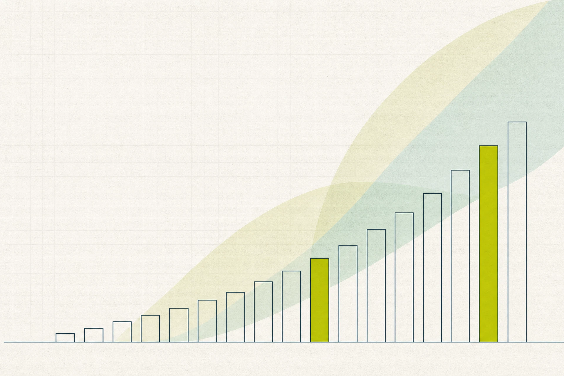 Abstract chart representing long-term compounding growth
